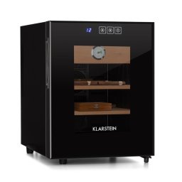Klarstein El Presidente 33, humidor, 50 W, dotykový, bukové drevo, 33 l, LED, čierny