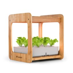 Blumfeldt Urban Bamboo, hydroponický rastlinný systém, 12 rastlín, 24 W LED, 7 litrov, bambus