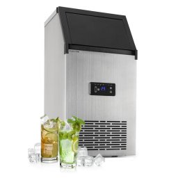 Klarstein Glacial, výrobník ľadu, 28 kg/d, 16 l, modré LED svetlo, ušľachtilá oceľ, čierne