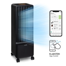 Klarstein Maxflow Smart, 3 v 1 ochladzovač vzduchu, ventilátor, zvlhčovač vzduchu, 5 l, WiFi, diaľkový ovládač, 2 × chladiaca súprava