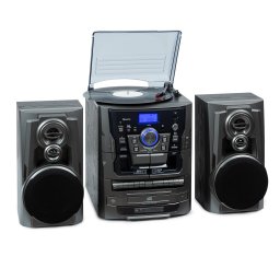 Auna Franklin, stereo systém, gramofón, prehrávač na 3 CD, BT, prehrávač na kazety, AUX, USB port