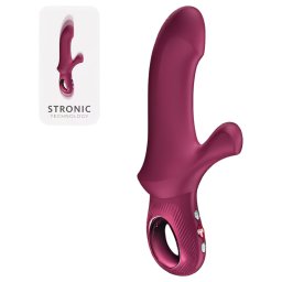 Fun Factory Bi Stronic Curve - tlaiaci vibrtor s klitorilnym ramienkom (erven)