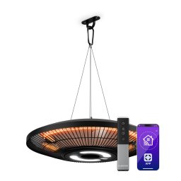 Klarstein LumiHeat infračervené stropné vykurovanie | 2000 W | 15 m² | LED svetlo | 42 cm x 42 cm