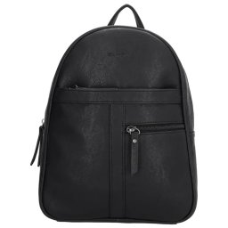 Čierny malý elegantný ruksak „Doublezip“