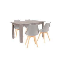 Zara 4+1 jedlensk set siv dub york