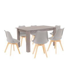Zara 6+1 jedlensk set siv dub york