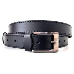 Kožený opasok čierny elegantný