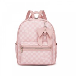 Ružový elegantný kožený ruksak „Cherry“