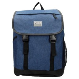 Tmavomodrý roll top batoh do školy „Back to school“