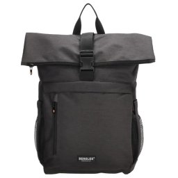 Čierny objemný roll top batoh do školy „Back to school“