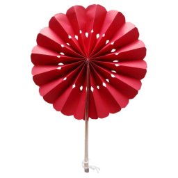 Red Flower Paper Fans (packs of 10)