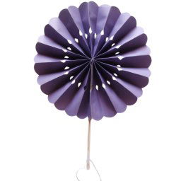 Purple Flower Paper Fans (packs of 10)
