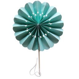 Mint Flower Paper Fans (packs of 10)