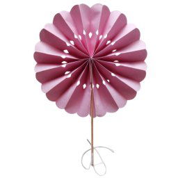 Pink Flower Paper Fans (packs of 10)