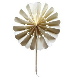 Ivory Flower Paper Fans (packs of 10)