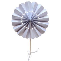 White Flower Paper Fans (packs of 10)