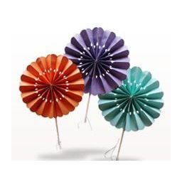 Flower Paper Fans (packs of 10)