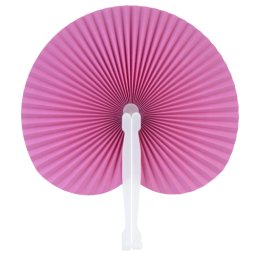 Pink Plain Coloured Hawaiian Paper Fans