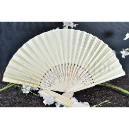 CLEARANCE SALE - Light Yellow Silk Fans