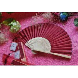 Burgundy Silk Fans