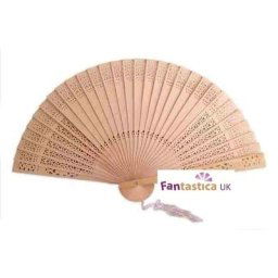 NEW! Exclusive Wood Fan (with optional bow)