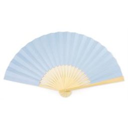Sky Blue Paper Hand Fan