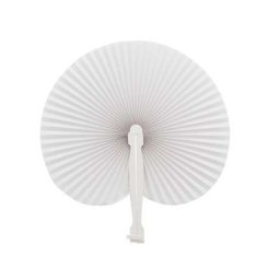 White Hawaiian Paper Fans