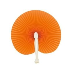 Orange Hawaiian Paper Fans