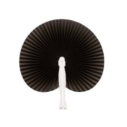 Black Hawaiian Paper Fans