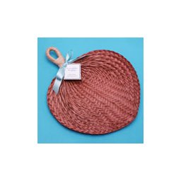CLEARANCE SALE - Brown Tropical Buri Straw Fans