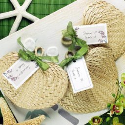 Natural Tropical Buri Straw Fans
