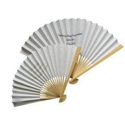 Personalised Plain Coloured Paper Fans