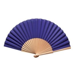 Purple Fabric & Wooden Fan