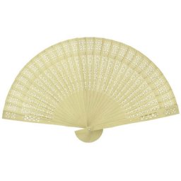 Cream Sandalwood Fan (23cm)