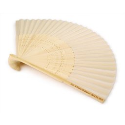 Ivory Silk & Bamboo Fans - Personalised Handle
