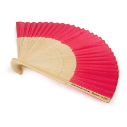 NEW! Plain Silk & Bamboo Fans - Personalised Handle