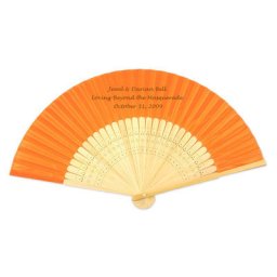 Personalised Silk Wedding Fans - Silk and Bamboo