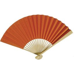 Orange Paper Hand Fan