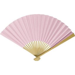 Baby Pink Paper Hand Fan