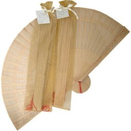 NEW! Sandalwood Fan with Organza Bag