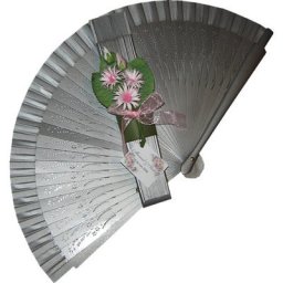 Silver Decorated Wedding Fan Margarita