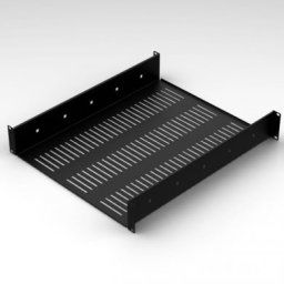 2u Vented Rack Shelf With Rear Support 558mm/21.97 Deep Black Rsu02-600