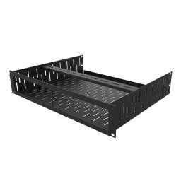 2U 19in Rack Shelf for 2x Sonos Amp – Vented Tray, Magnetic Faceplate | Penn Elcom R1498/2uk-sonamp2