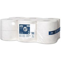 12 Tork T2 Advanced System Toilet Paper Mini Jumbo Rolls 120238 12x170m