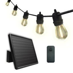 SUNFORCE String Lights 15 LED Bulbs Solar Powered Battery with Remote Control