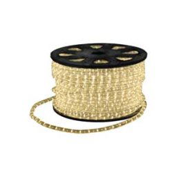 90m Ice White Static LED Rope Light Kit With Wiring Accessories Kit