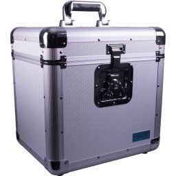 Record Case, Silver Euro Style Album Case Holds 70 Records