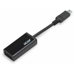 Acer Genuine USB Type-C to VGA Plug and Play Converter Cable Adaptor - Blac
