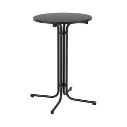High Top Bar Table - Ø 70 cm - folding - black