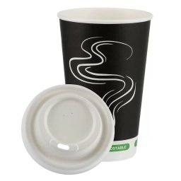iECO Recyclable Triple Wall Hot Cups & Lids 16oz/473ml 100 Pack